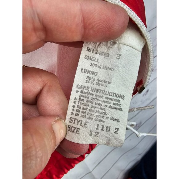 Vintage Girls Red Heart Print Jacket 12 months Hooded Full Zip Retro Outerwear - Picture 4 of 11